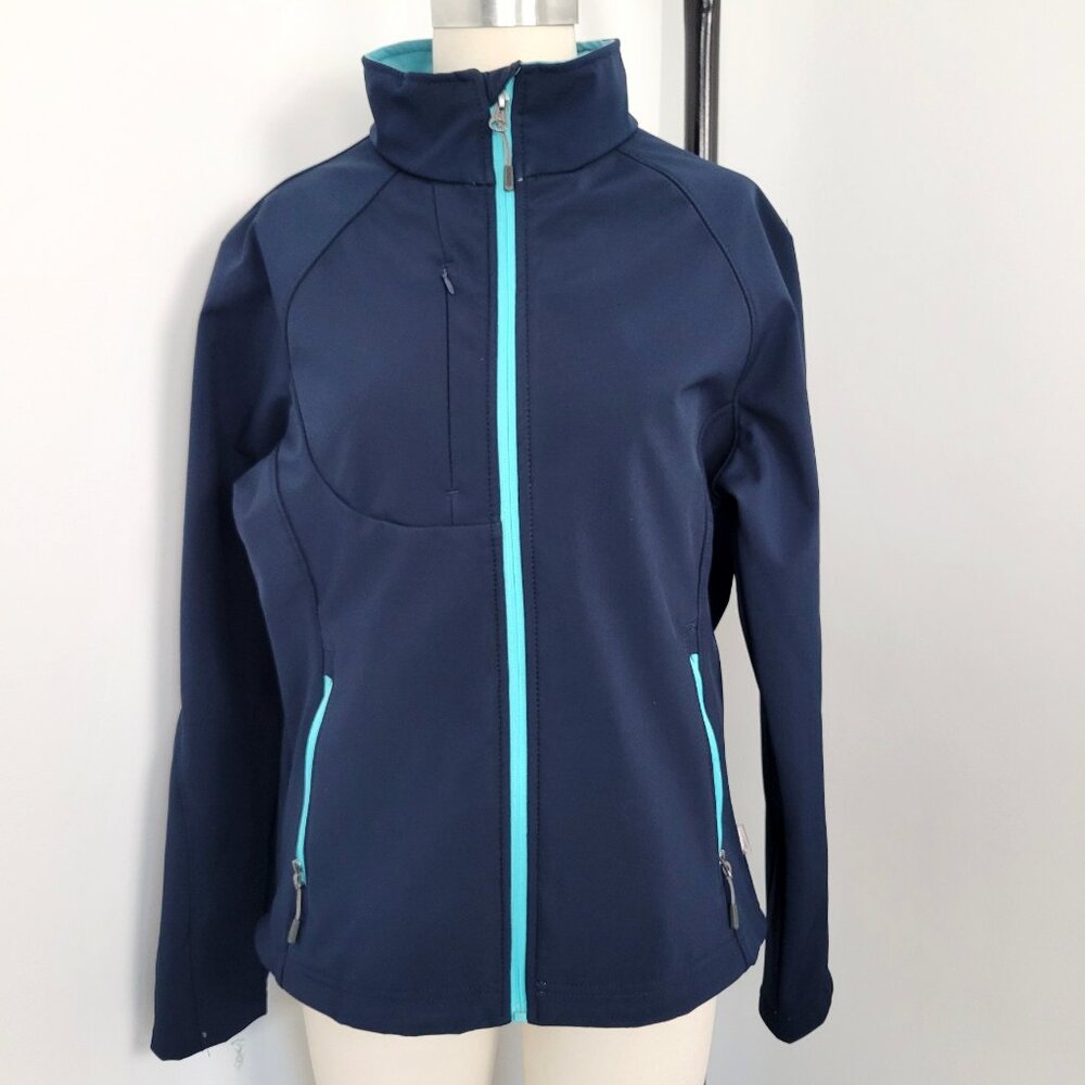 Landway Matrix Soft Shell Jacket Navy Blue Water Resistant